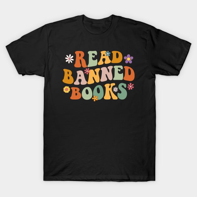 Read Banned Books Groovy T-Shirt by Islla Workshop